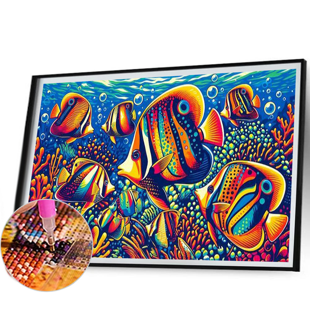 Angel Fish - Full Round Drill Diamond Painting 40*60CM