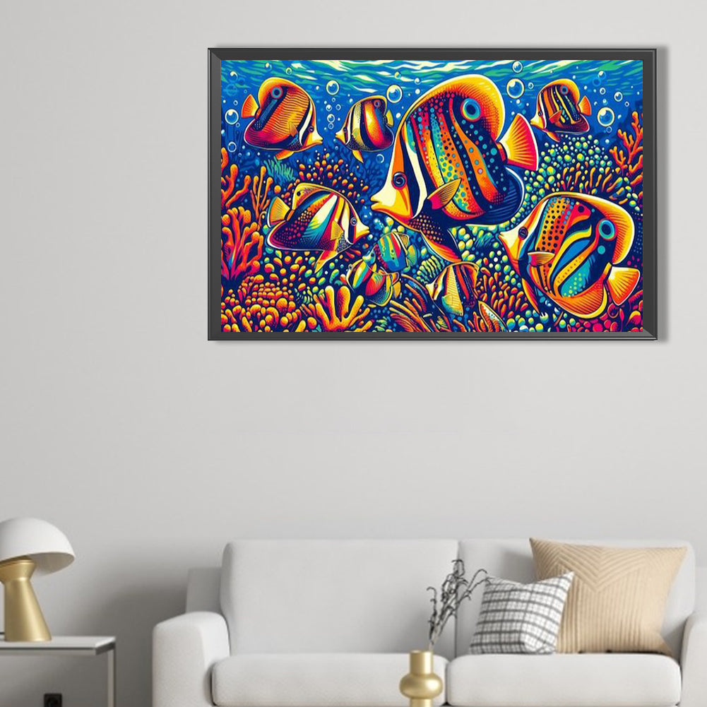 Angel Fish - Full Round Drill Diamond Painting 40*60CM