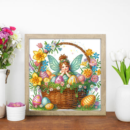 Easter Flower Basket - Special Shaped Drill Diamond Painting 30*30CM