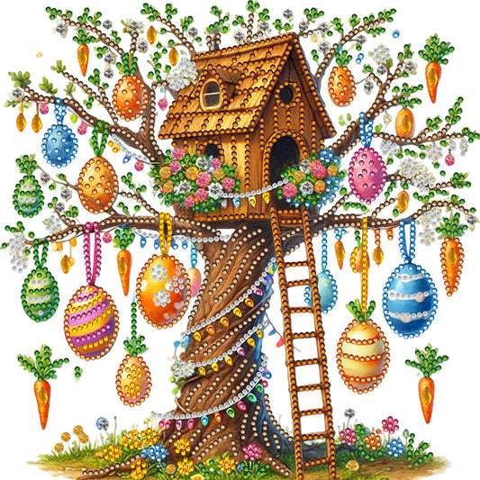 Tree House And Egg - Special Shaped Drill Diamond Painting 30*30CM