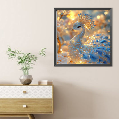 Crystal Peacock - Full Round Drill Diamond Painting 40*40CM