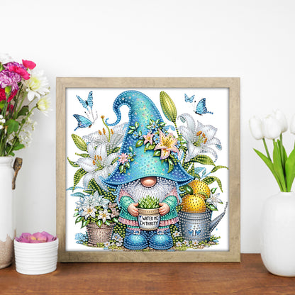 Lily And Gnome - Special Shaped Drill Diamond Painting 30*30CM