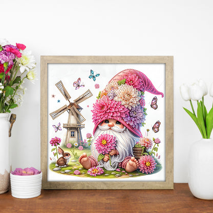 Windmill And Gnome - Special Shaped Drill Diamond Painting 30*30CM