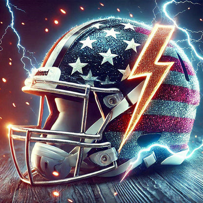 American Flag Football Hats - Full Square Drill Diamond Painting 30*30CM