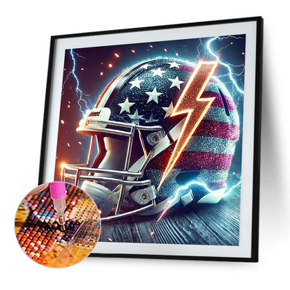American Flag Football Hats - Full Square Drill Diamond Painting 30*30CM