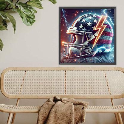 American Flag Football Hats - Full Square Drill Diamond Painting 30*30CM
