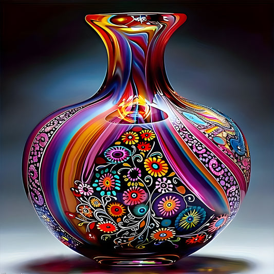 Art Vase - Full Round Drill Diamond Painting 40*40CM