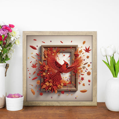 Cardinal Escapes The Frame - Special Shaped Drill Diamond Painting 30*30CM