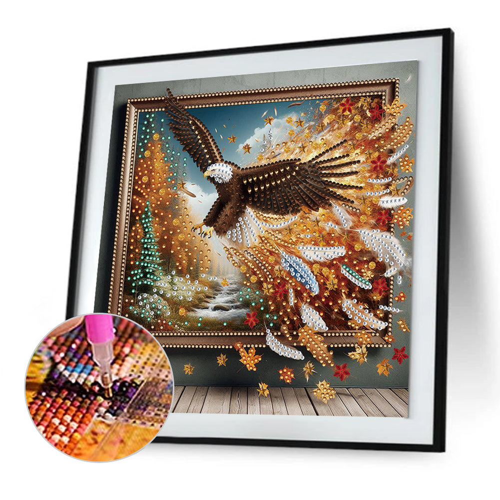 Eagle Escapes The Frame - Special Shaped Drill Diamond Painting 30*30CM