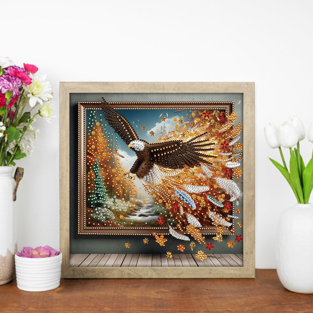 Eagle Escapes The Frame - Special Shaped Drill Diamond Painting 30*30CM