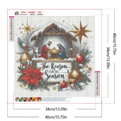 Christmas - Full Round Drill Diamond Painting 40*40CM