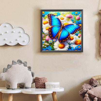 Daisy Butterfly - Full Round Drill Diamond Painting 30*30CM