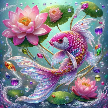 Lotus Koi - Full Round Drill Diamond Painting 30*30CM