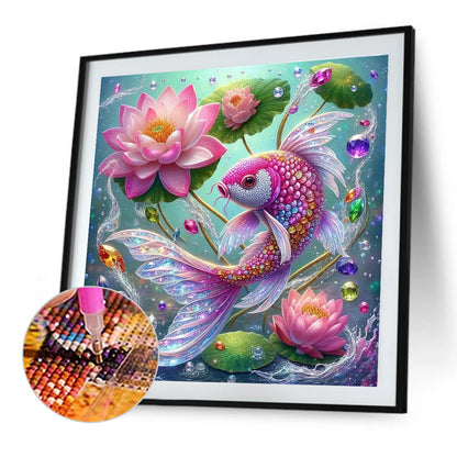 Lotus Koi - Full Round Drill Diamond Painting 30*30CM