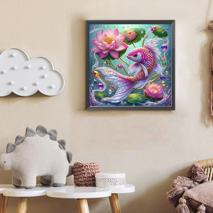 Lotus Koi - Full Round Drill Diamond Painting 30*30CM