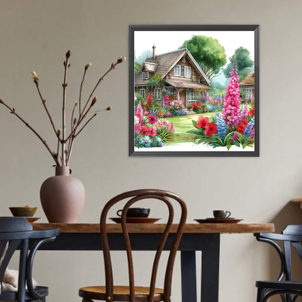 Garden Hut - Full Round Drill Diamond Painting 40*40CM