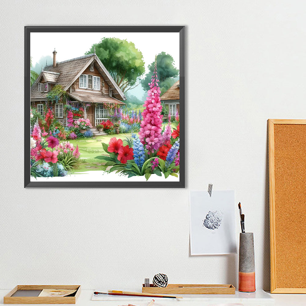 Garden Hut - Full Round Drill Diamond Painting 40*40CM