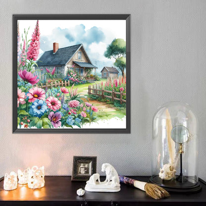 Garden Hut - Full Round Drill Diamond Painting 40*40CM