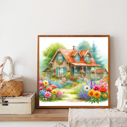Garden Hut - Full Round Drill Diamond Painting 40*40CM
