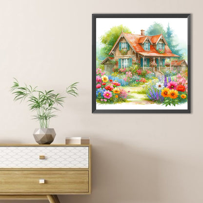 Garden Hut - Full Round Drill Diamond Painting 40*40CM