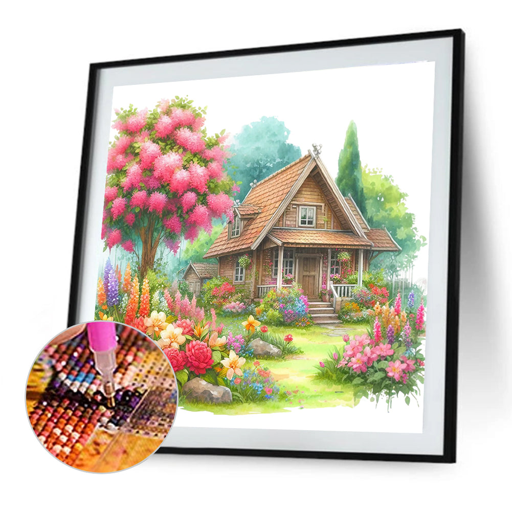 Garden Hut - Full Round Drill Diamond Painting 40*40CM