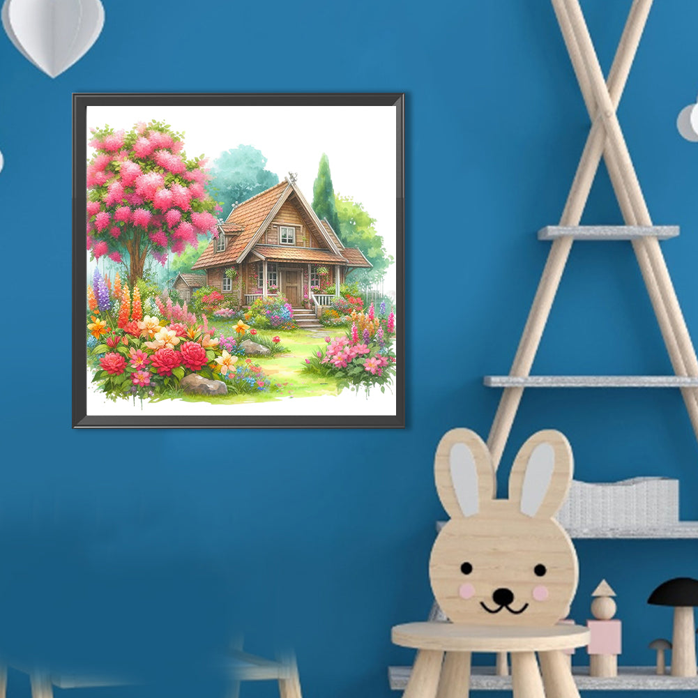 Garden Hut - Full Round Drill Diamond Painting 40*40CM