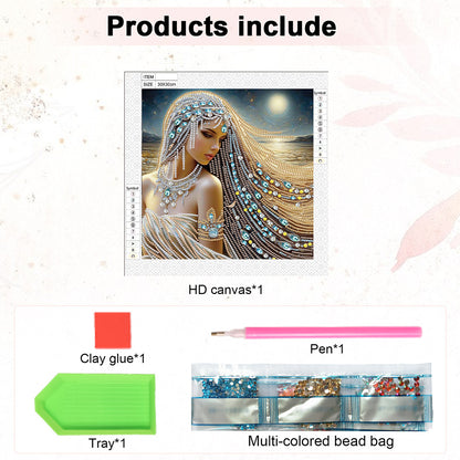 Gorgeous And Elegant Lady - Special Shaped Drill Diamond Painting 30*30CM