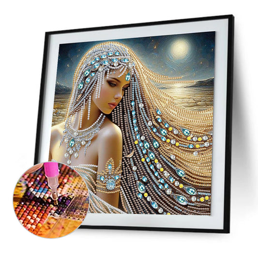 Gorgeous And Elegant Lady - Special Shaped Drill Diamond Painting 30*30CM