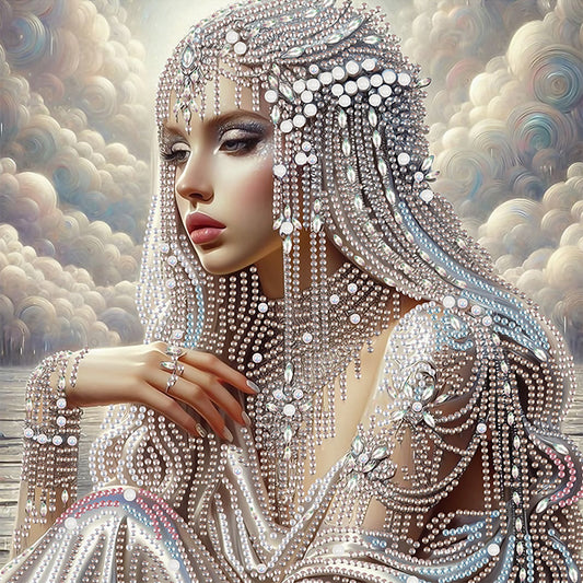Gorgeous And Elegant Lady - Special Shaped Drill Diamond Painting 30*30CM