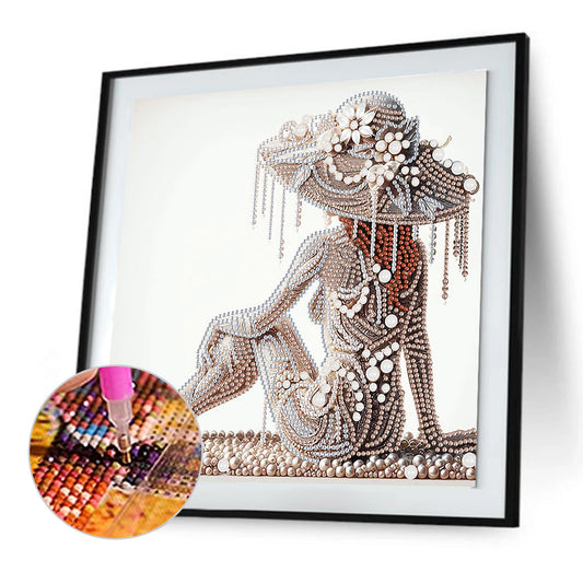 Gorgeous And Elegant Lady - Special Shaped Drill Diamond Painting 30*30CM