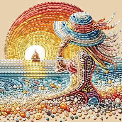 Gorgeous And Elegant Lady - Special Shaped Drill Diamond Painting 30*30CM