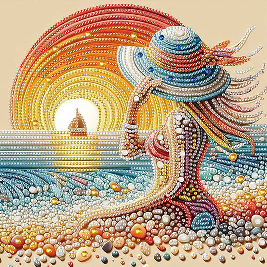 Gorgeous And Elegant Lady - Special Shaped Drill Diamond Painting 30*30CM
