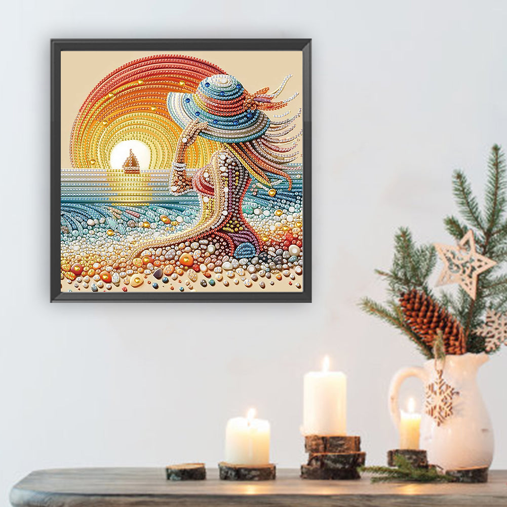 Gorgeous And Elegant Lady - Special Shaped Drill Diamond Painting 30*30CM
