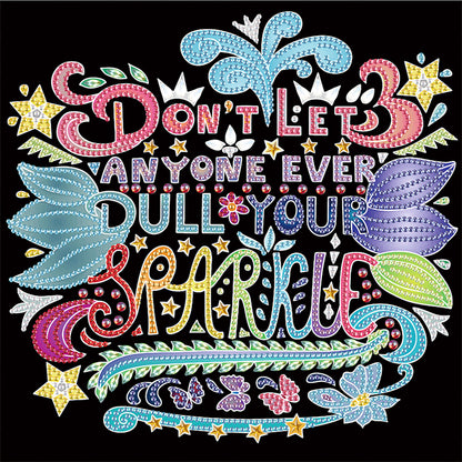 Good Wishes In English - Special Shaped Drill Diamond Painting 30*30CM