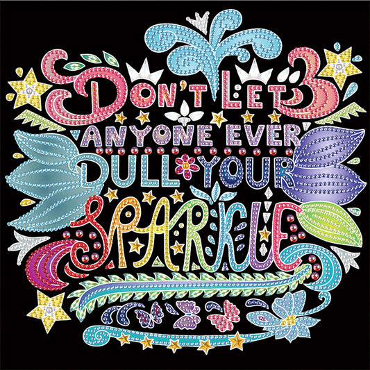 Good Wishes In English - Special Shaped Drill Diamond Painting 30*30CM