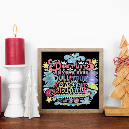 Good Wishes In English - Special Shaped Drill Diamond Painting 30*30CM