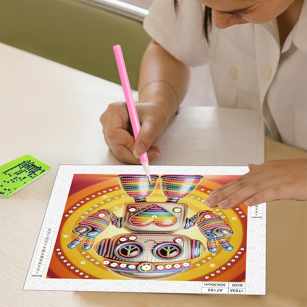 Cute Robot - Special Shaped Drill Diamond Painting 30*30CM