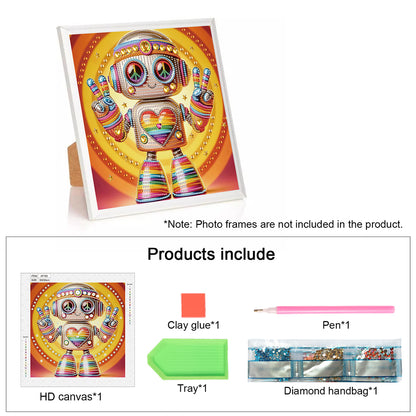 Cute Robot - Special Shaped Drill Diamond Painting 30*30CM
