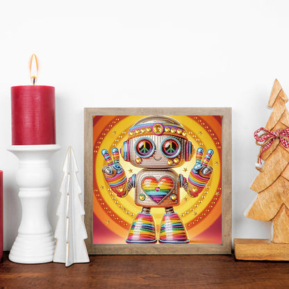 Cute Robot - Special Shaped Drill Diamond Painting 30*30CM