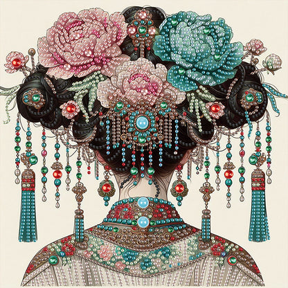 Gorgeous Headdress - Special Shaped Drill Diamond Painting 30*30CM