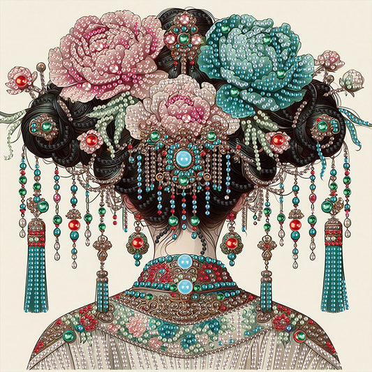 Gorgeous Headdress - Special Shaped Drill Diamond Painting 30*30CM
