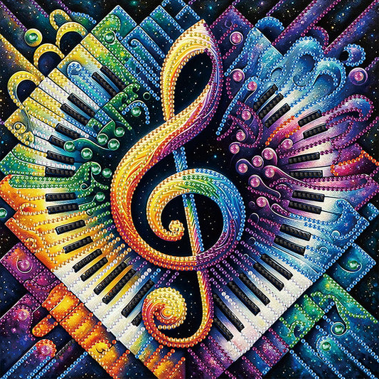 Piano Notes - Special Shaped Drill Diamond Painting 30*30CM