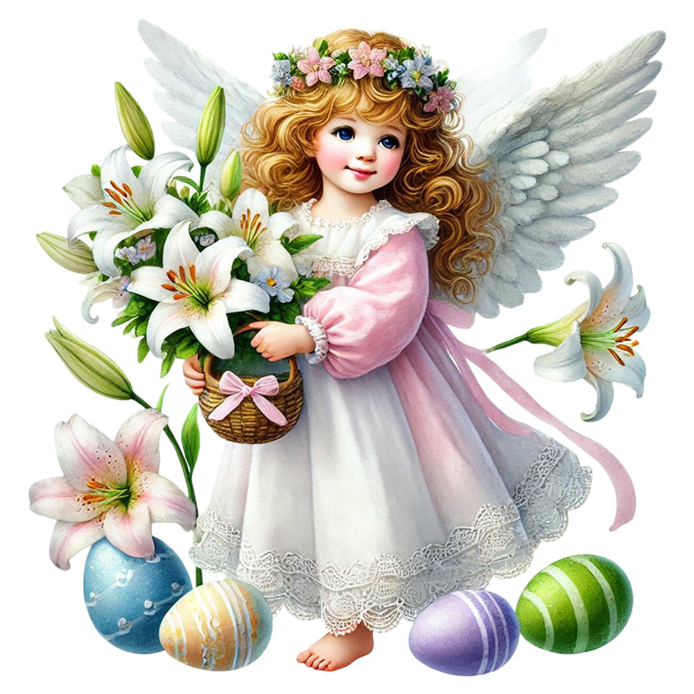 Easter Angel - Full Round Drill Diamond Painting 30*30CM
