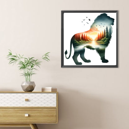 Lion - Full Round Drill Diamond Painting 30*30CM