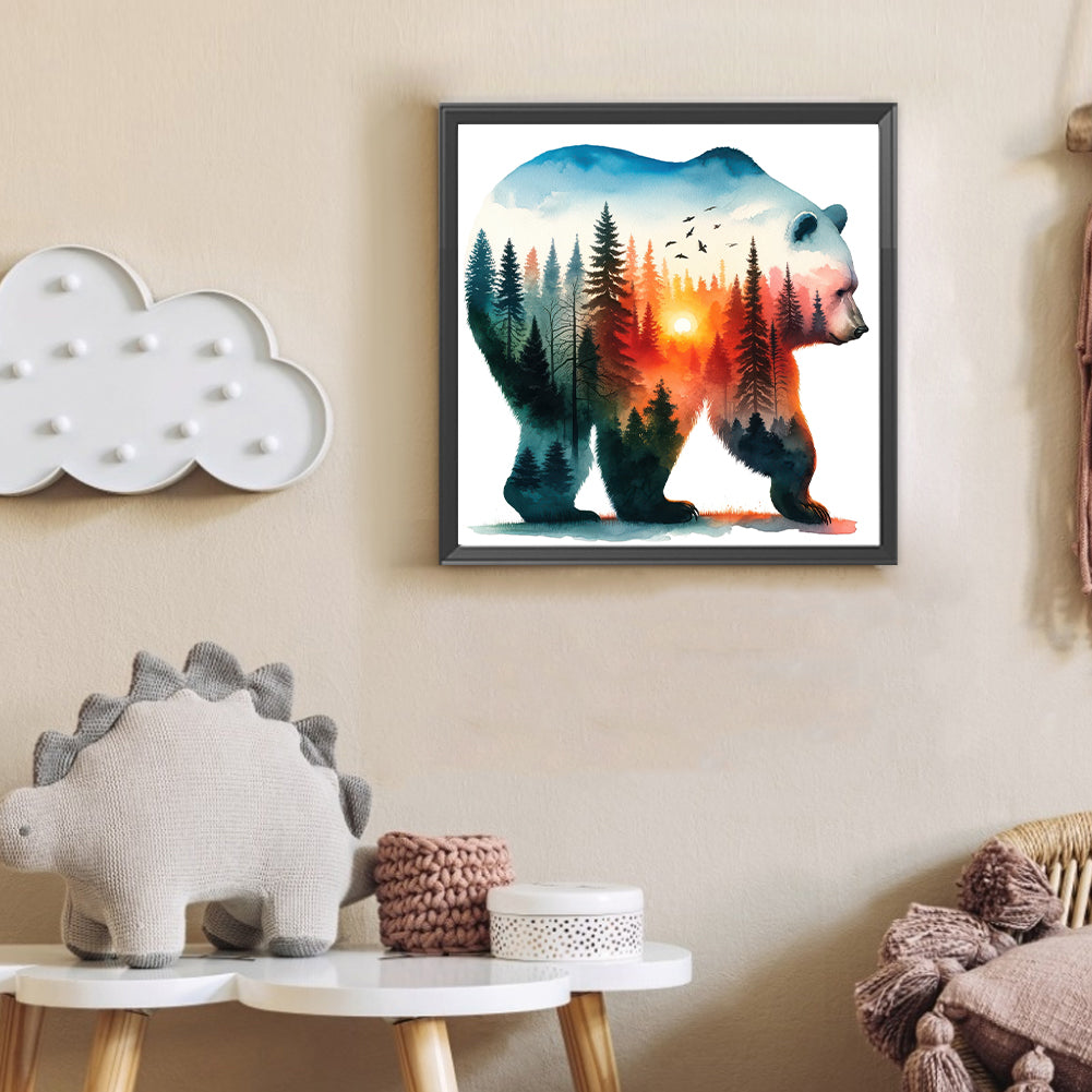 Polar Bear - Full Round Drill Diamond Painting 30*30CM