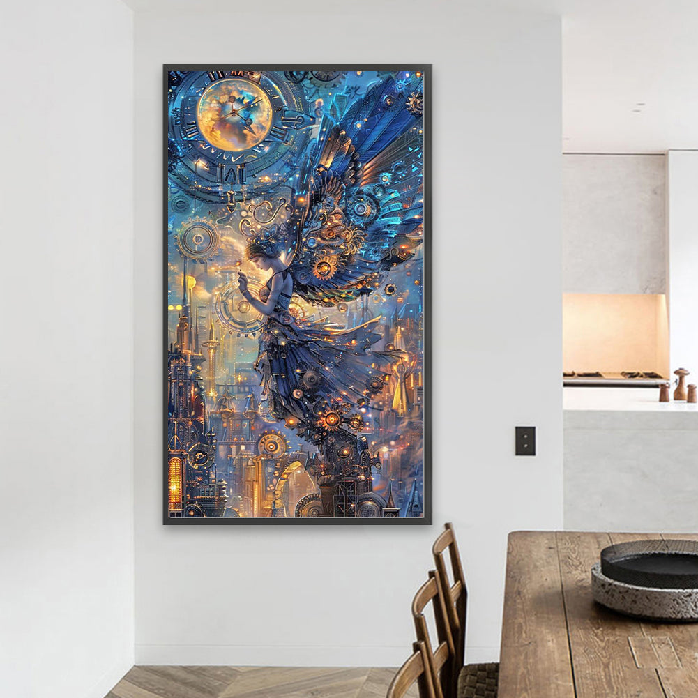 Mechanical Angel Girl - Full Round Drill Diamond Painting 40*70CM