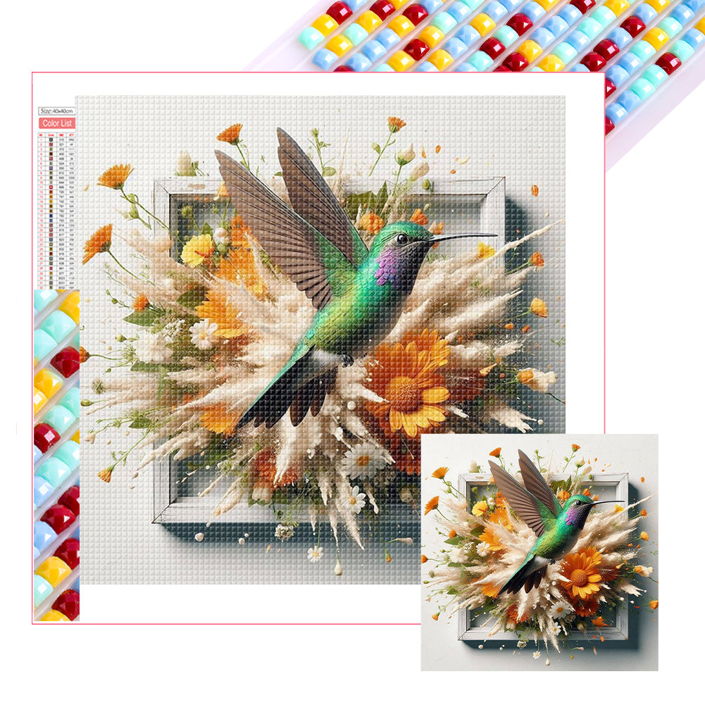 Hummingbird Escapes The Frame - Full Square Drill Diamond Painting 40*40CM
