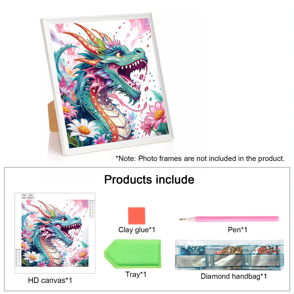 Mythical Dragon - Special Shaped Drill Diamond Painting 30*30CM