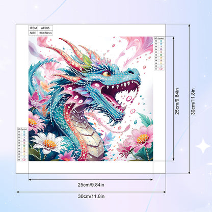 Mythical Dragon - Special Shaped Drill Diamond Painting 30*30CM