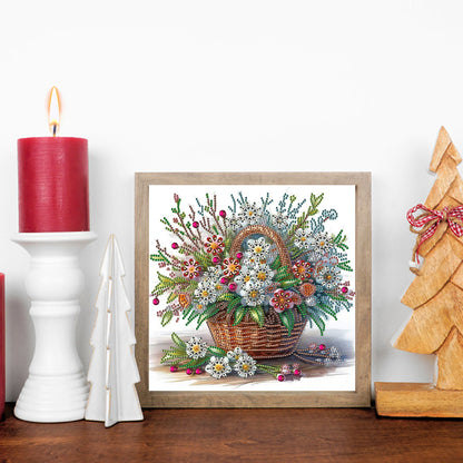 Bouquet Basket - Special Shaped Drill Diamond Painting 30*30CM